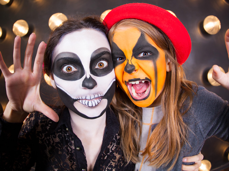 Home 9 face painting for halloween